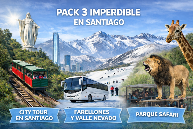 Pack 3 Imperdible en Santiago.